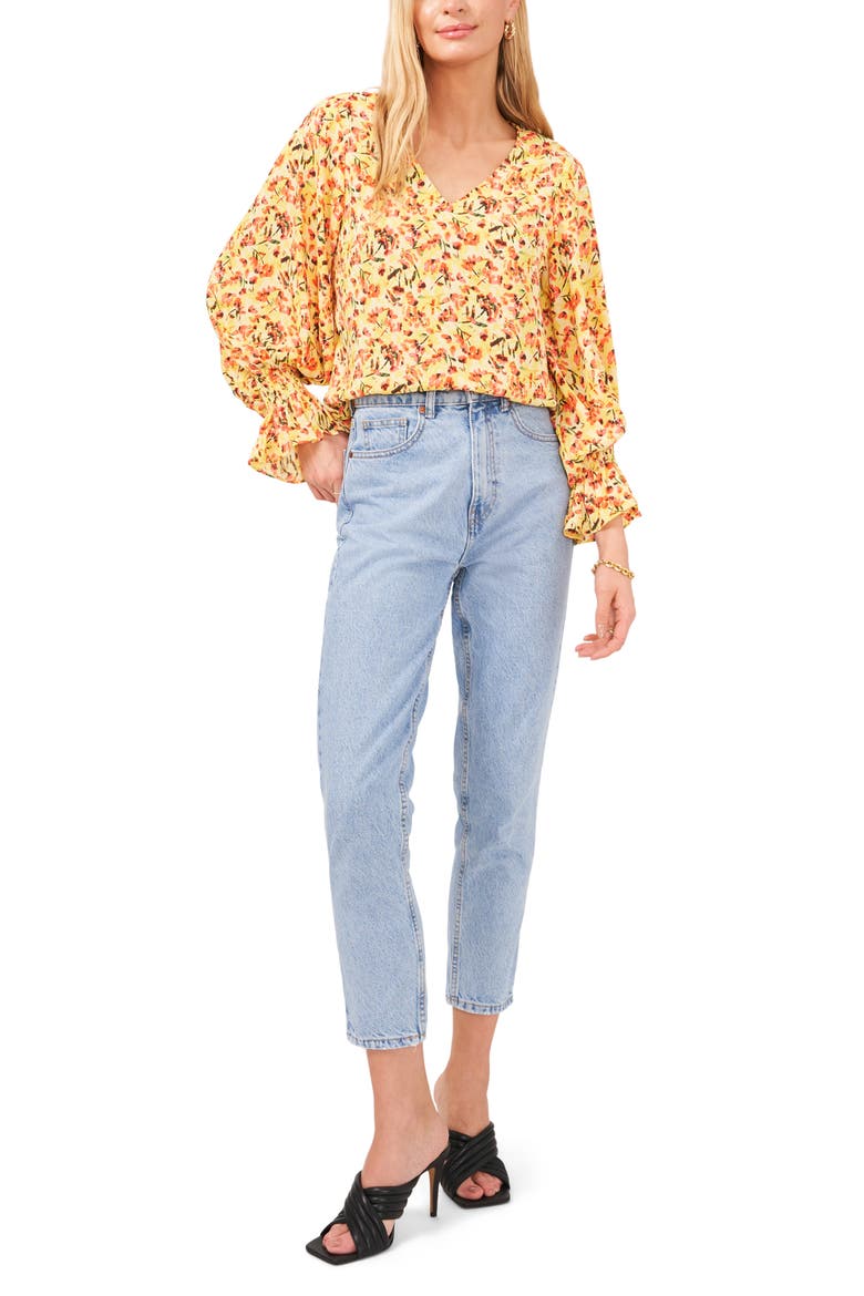 Balloon Sleeve Blouse, Alternate, color, YELLOW