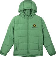 John Deere Quilted Hooded Puffer Jacket