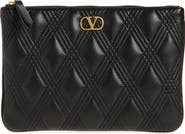 Valentino Garavani Medium Quiltie 67 Quilted Leather Pouch
