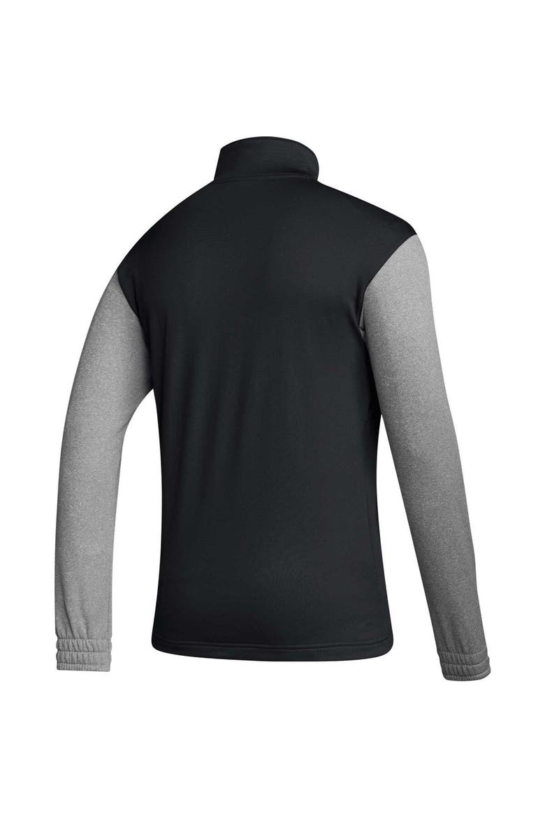 Men's adidas Black Kansas Jayhawks Sideline AEROREADY Half-Zip Top, Alternate, color, Black