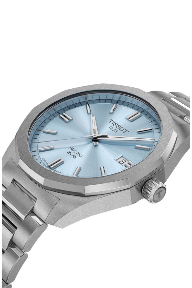 PRC 100 Solar Quartz Bracelet Watch, 39mm, Alternate, color, ICE BLUE