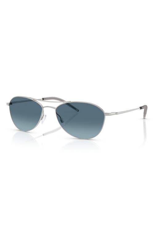 Oliver Peoples 57mm Pilot Sunglasses In Metallic