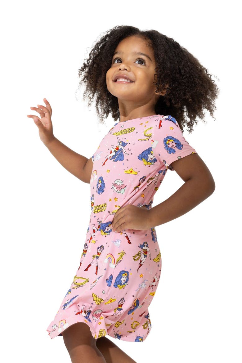 Kids' Wonder Woman Short Sleeve Dress, Alternate, color, Wonder Woman