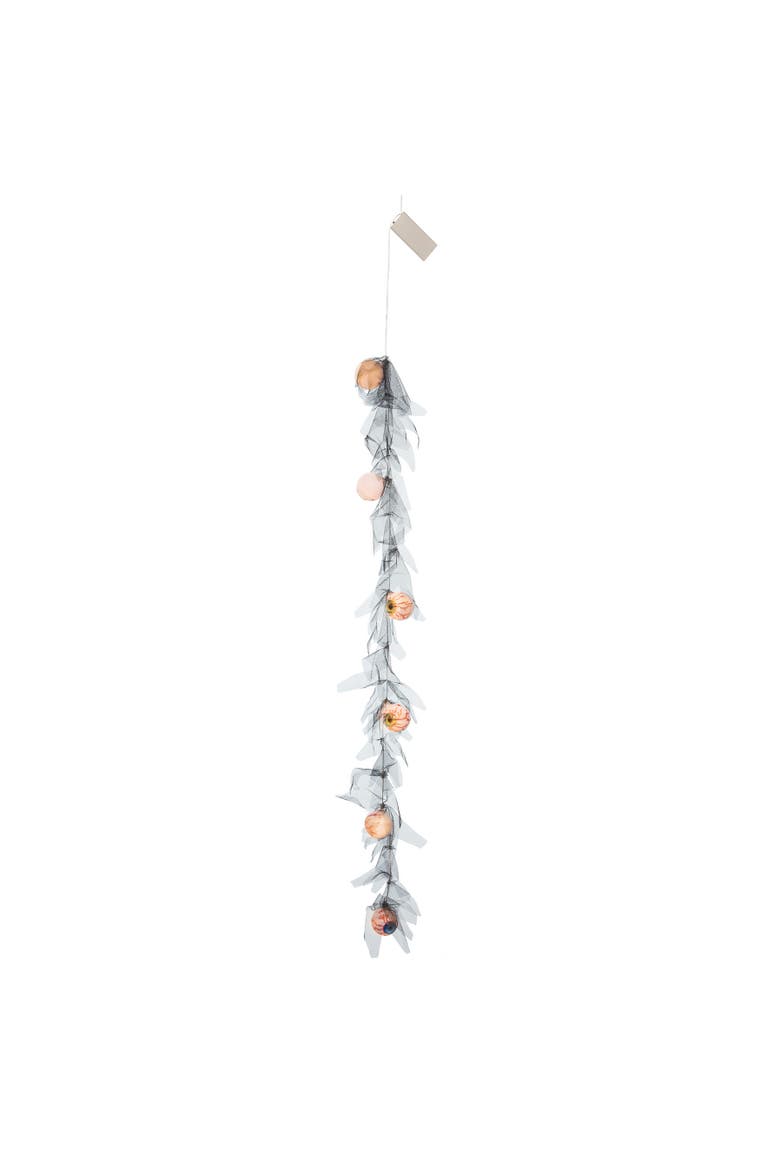 39.37"  Light Up Eyes Vertically Hanging Halloween Decorative Garland, Main, color, Black