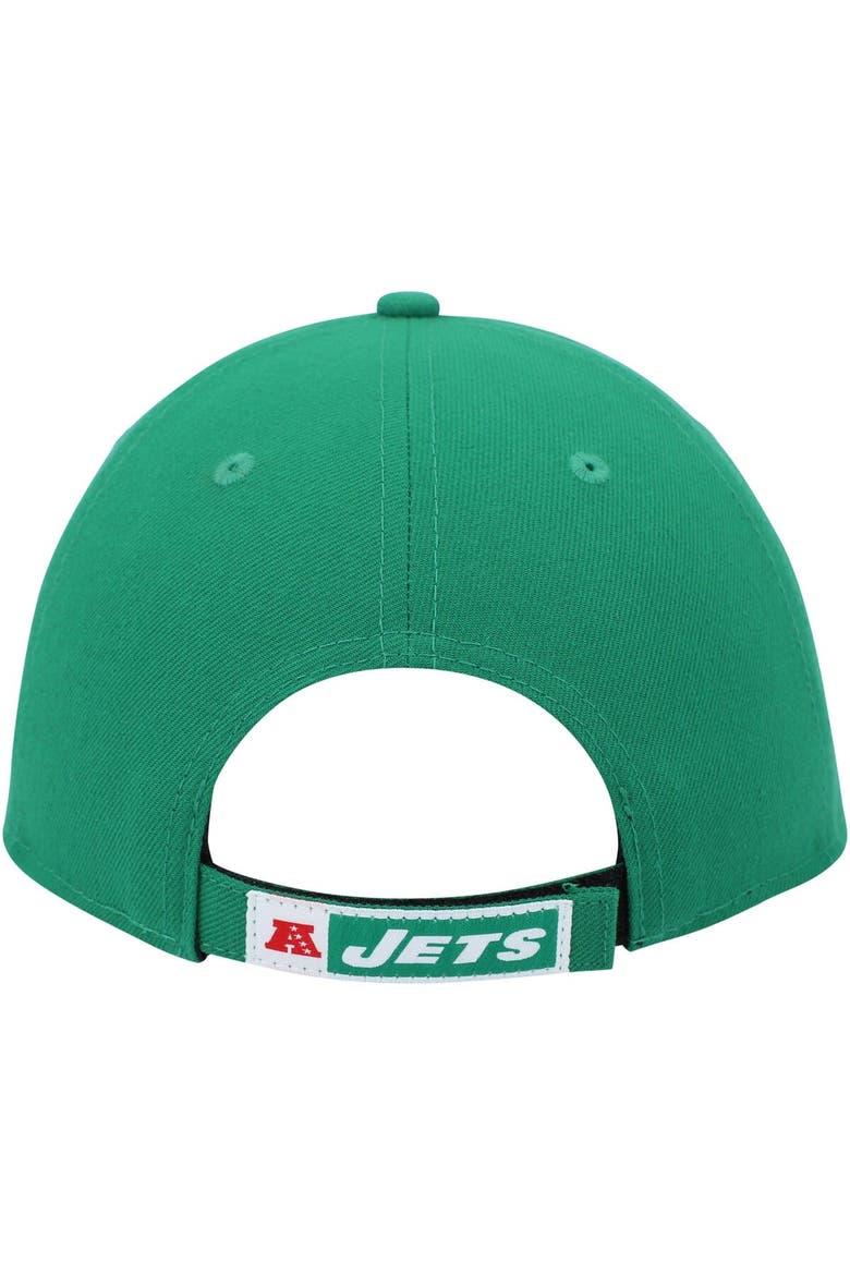 Men's New Era Kelly Green New York Jets Plane The League 9FORTY Adjustable Hat, Alternate, color, Kelly Green