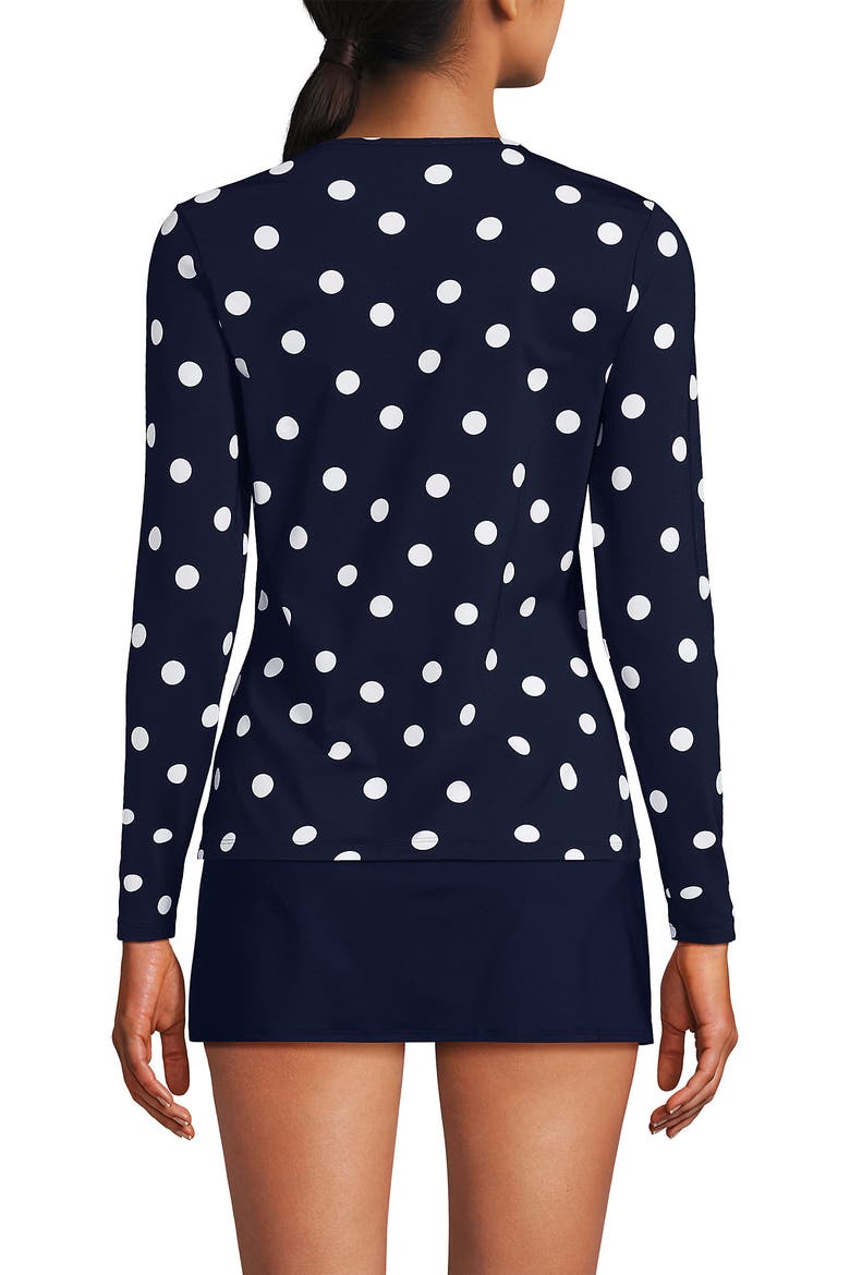 SunShade UPF 50 Long Sleeve Relaxed Rash Guard, Alternate, color, Lake Blue Geo Floral