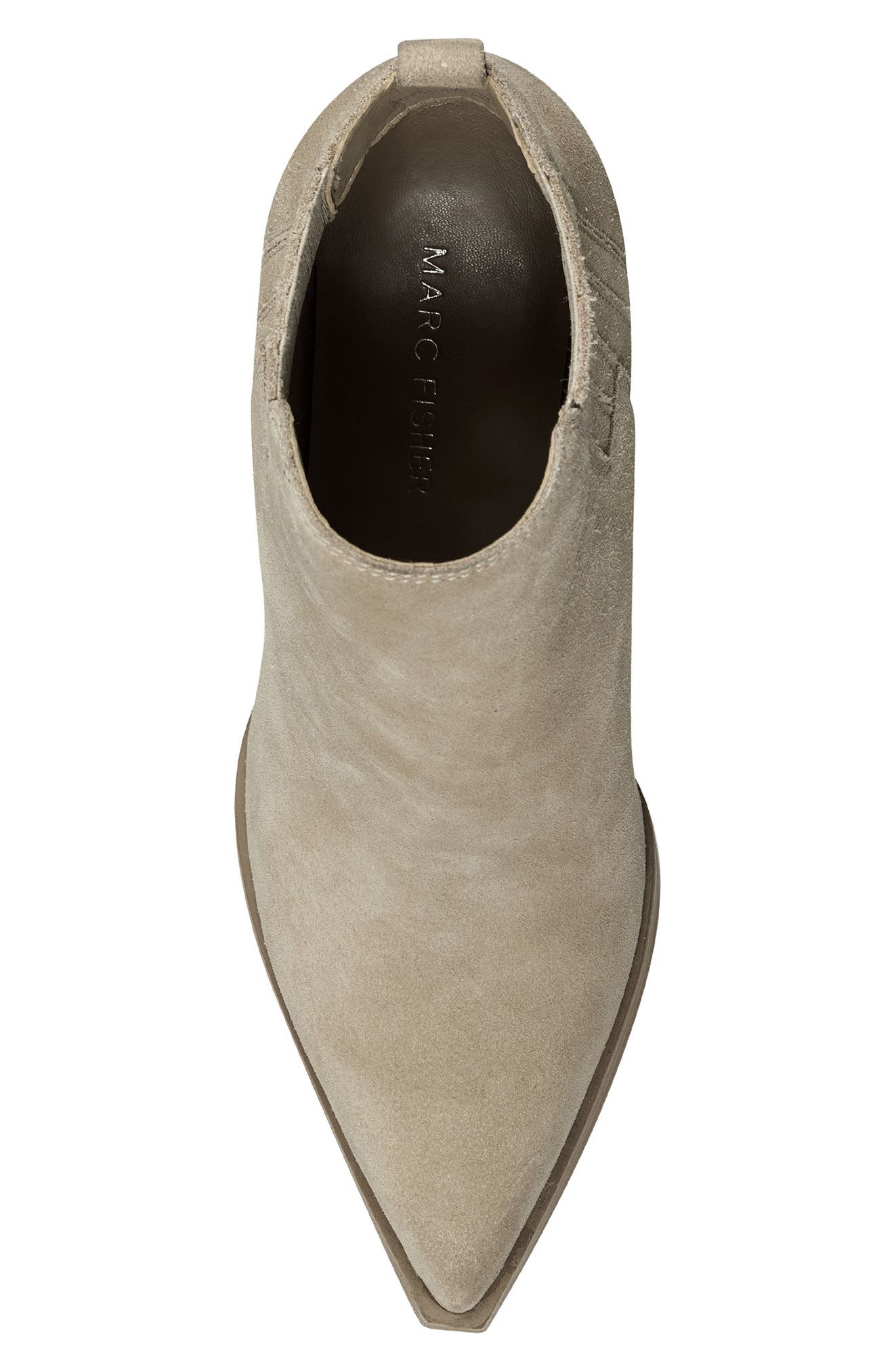 Matter Pointed Toe Chelsea Western Bootie, Alternate, color, WALNUT