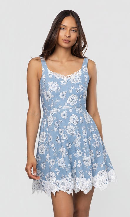 Ivy Floral Linen Dress