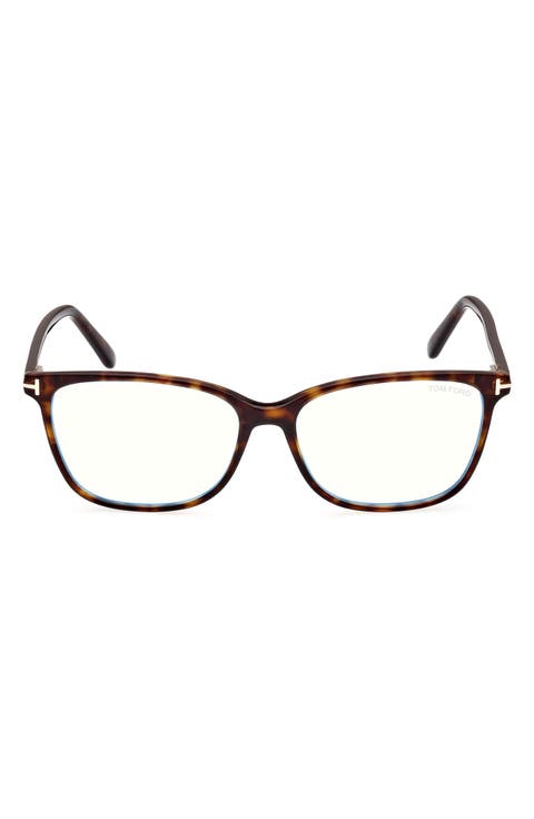 56mm Rectangular Blue Light Blocking Glasses