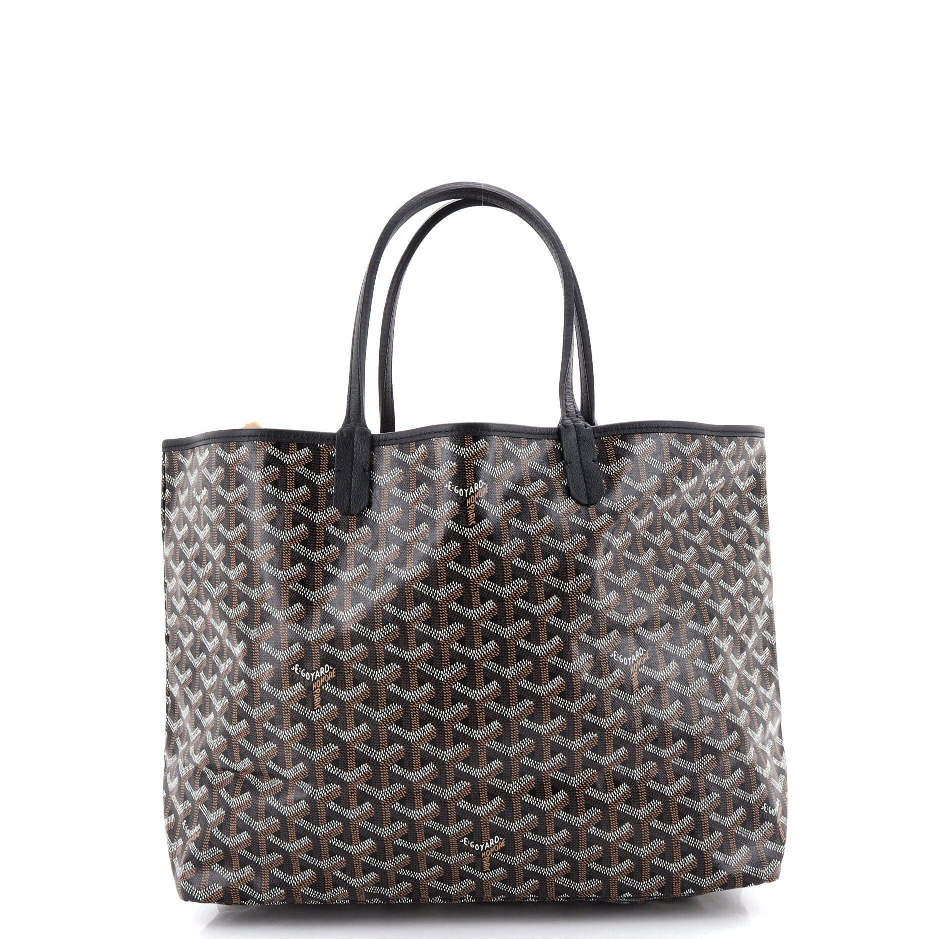 Pre-Owned Goyard Saint Louis Tote Coated Canvas PM, Main, color, Black