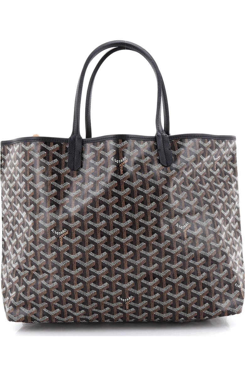 Pre-Owned Goyard Saint Louis Tote Coated Canvas PM, Main, color, Black