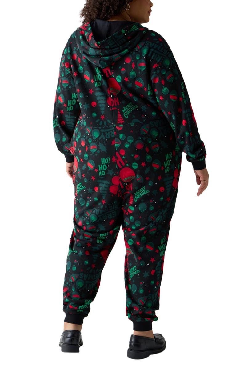 Fabletics Women's Cozy Fleece Hooded Jumpsuit, Alternate, color, Hohoholiday