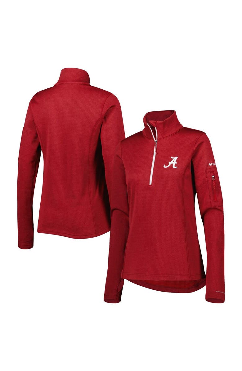 Columbia Women's Columbia Crimson Alabama Crimson Tide Park View Omni-Wick Half-Zip Top, Main, color,