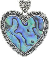 SAMUEL B. Sterling Silver Paua Heart Pendant