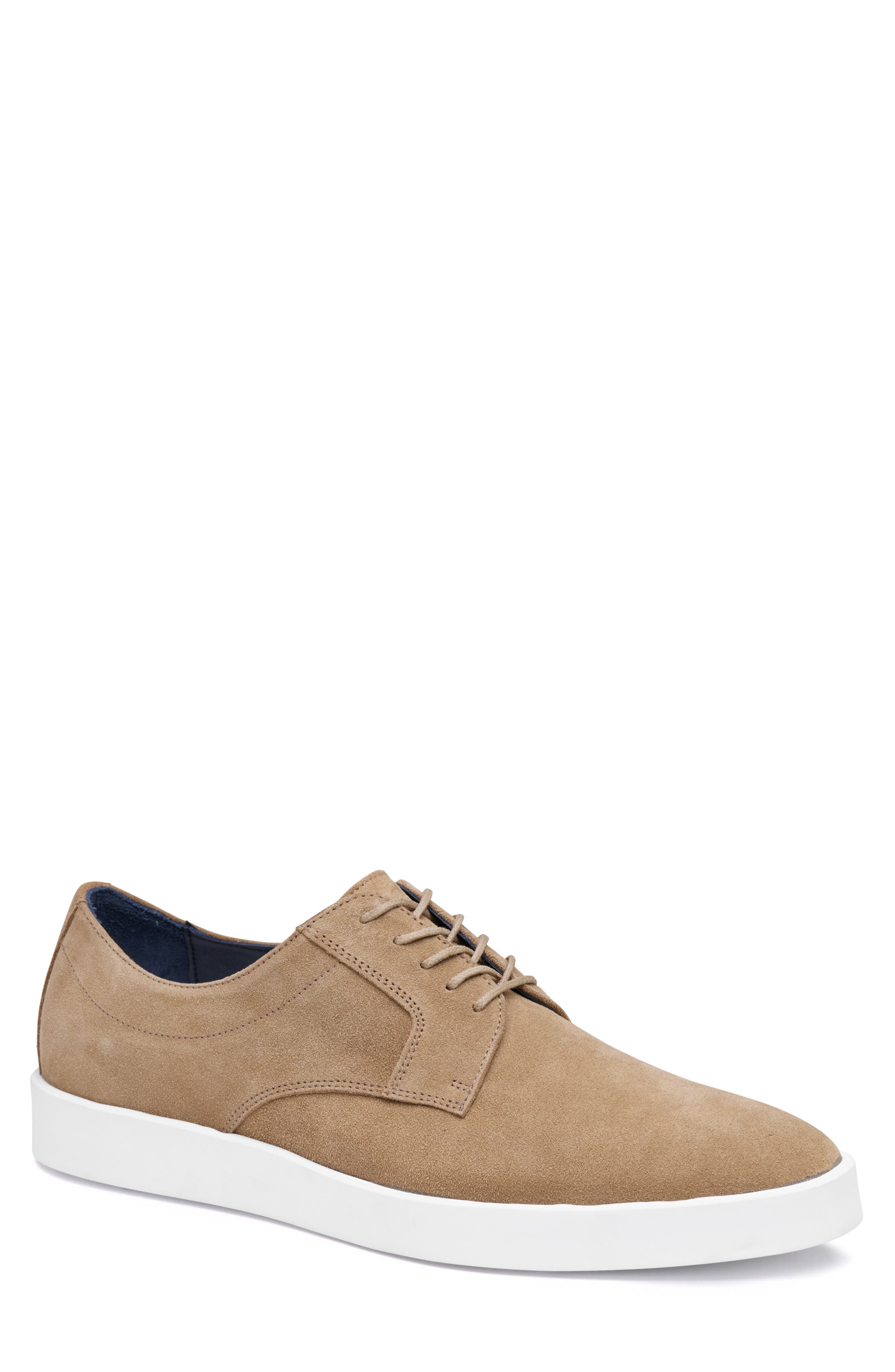Johnston & Murphy Bolivar Plain Toe Derby, Main, color, Taupe Italian Suede