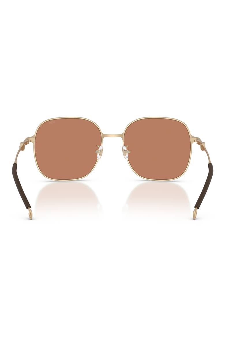 55mm Square Sunglasses, Alternate, color, MATTE GOLD / BROWN