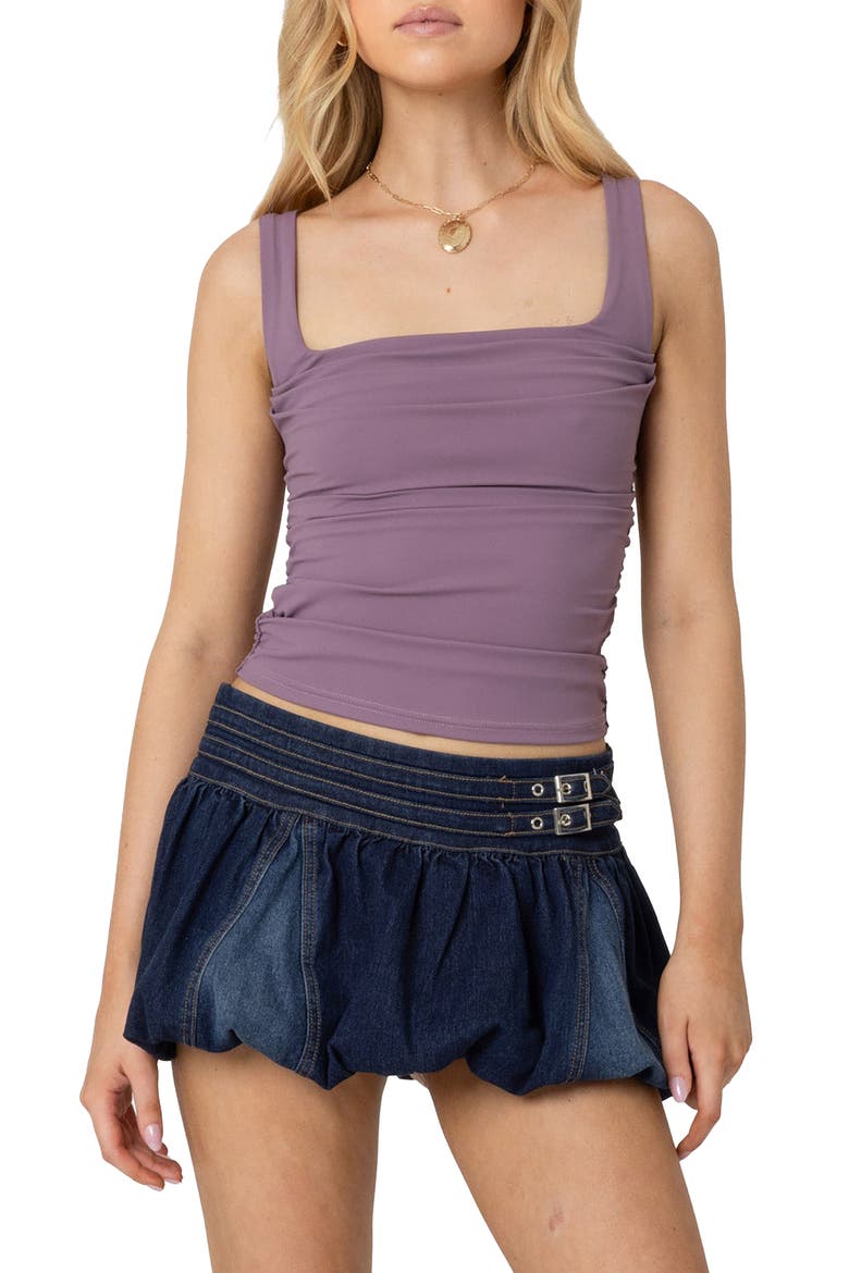 Rio Ruched Tank Top, Main, color, PURPLE
