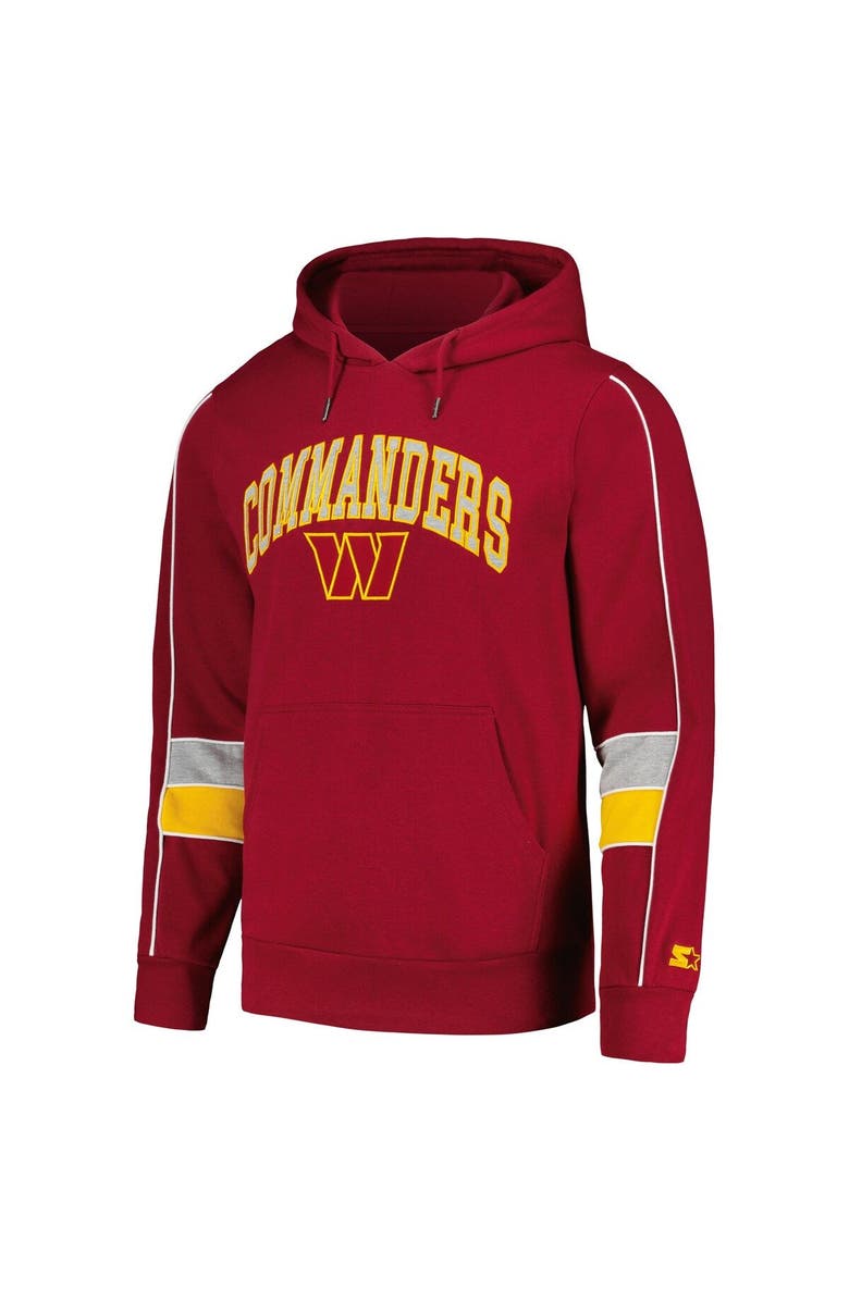 STARTER Men's Starter Burgundy Washington Commanders Captain Pullover Hoodie, Alternate, color, 