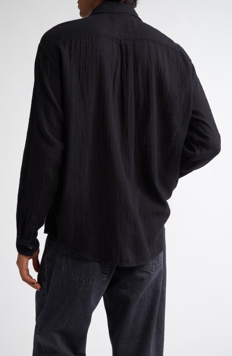 OUR LEGACY Coco Cotton Button-Up Shirt, Alternate, color, Washed Black Air Cotton