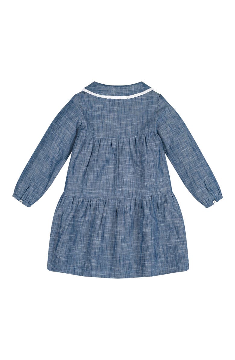 Hope & Henry Girls' Organic Button Front Chambray Dress, Toddler, Alternate, color,