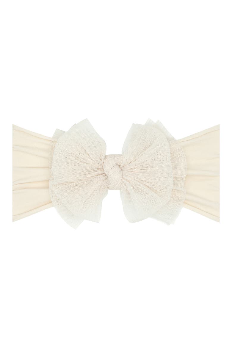 Tulle Fab Headband, Main, color, PLEATED OATMEAL