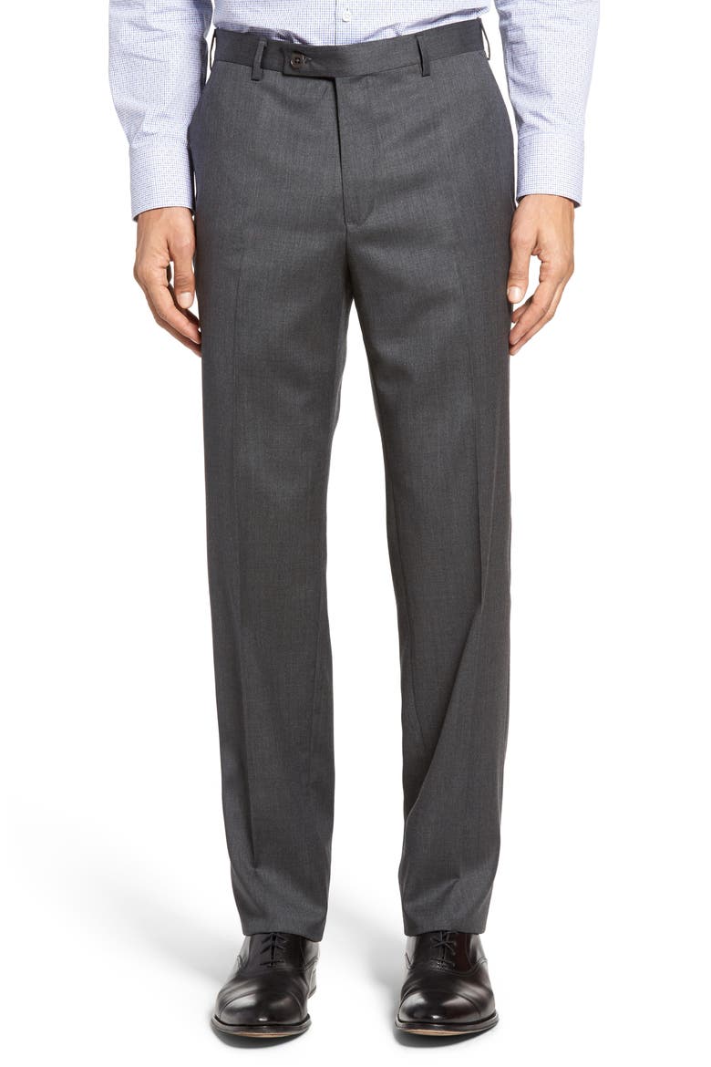 Classic Fit Solid Wool Suit, Alternate, color, CHARCOAL