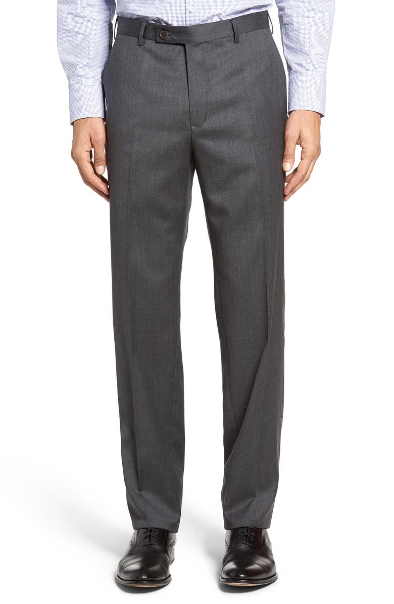 JB Britches Classic Fit Solid Wool Suit, Alternate, color, Charcoal