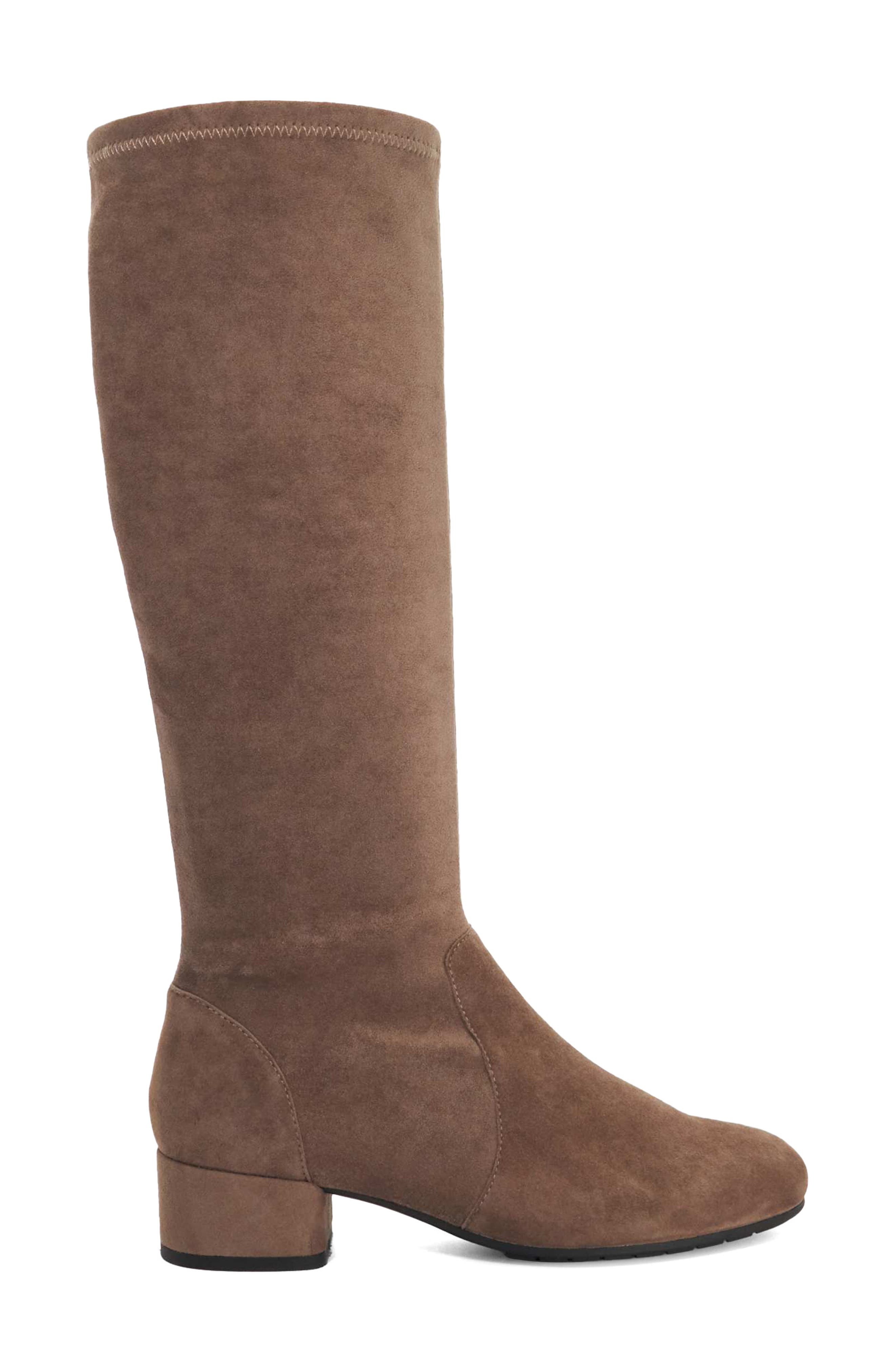 Topsys Tall Stretch Leather Boot, Alternate, color, MINK
