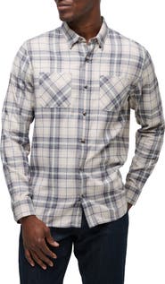 TravisMathew Cloud Plaid Flannel Button-Up Shirt