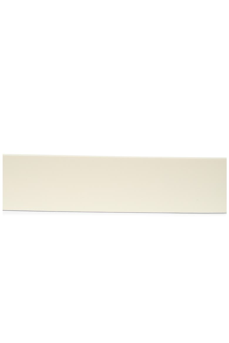 Monogram Swivel Leather Belt, Alternate, color, BONE/ BLACK