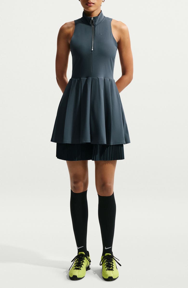 Nike Naomi Osaka Tight Layered Dress, Main, color, Armory Navy/ Phantom