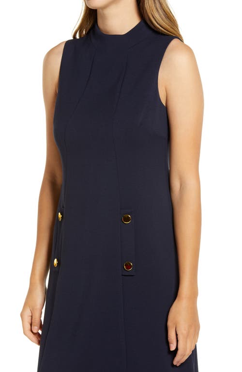 Harper Rose High Neck Dress In Blue