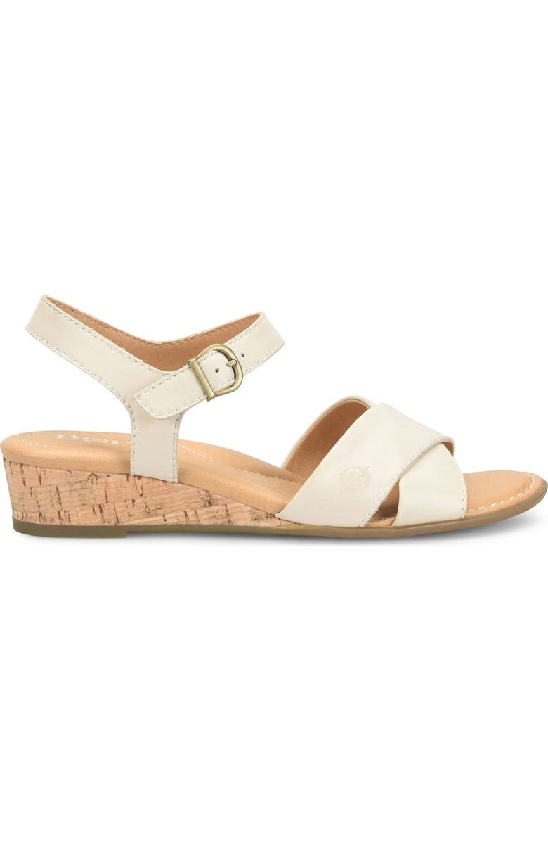 Børn Paige Wedge Sandal, Alternate, color, Cream Leather