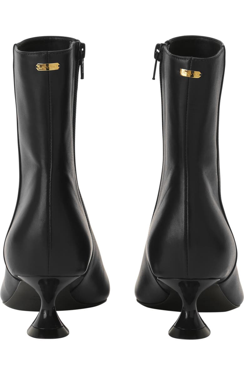 Lanvin Midnight Step Leather Ankle Boot, Alternate, color, Black