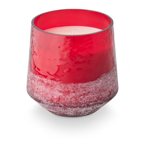 Beautifully Done Seasonal Cranberry Currant Baltic Glass Candle
