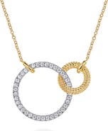 Gabriel & Co. Bujukan Diamond Interlocking Ring Pendant Necklace