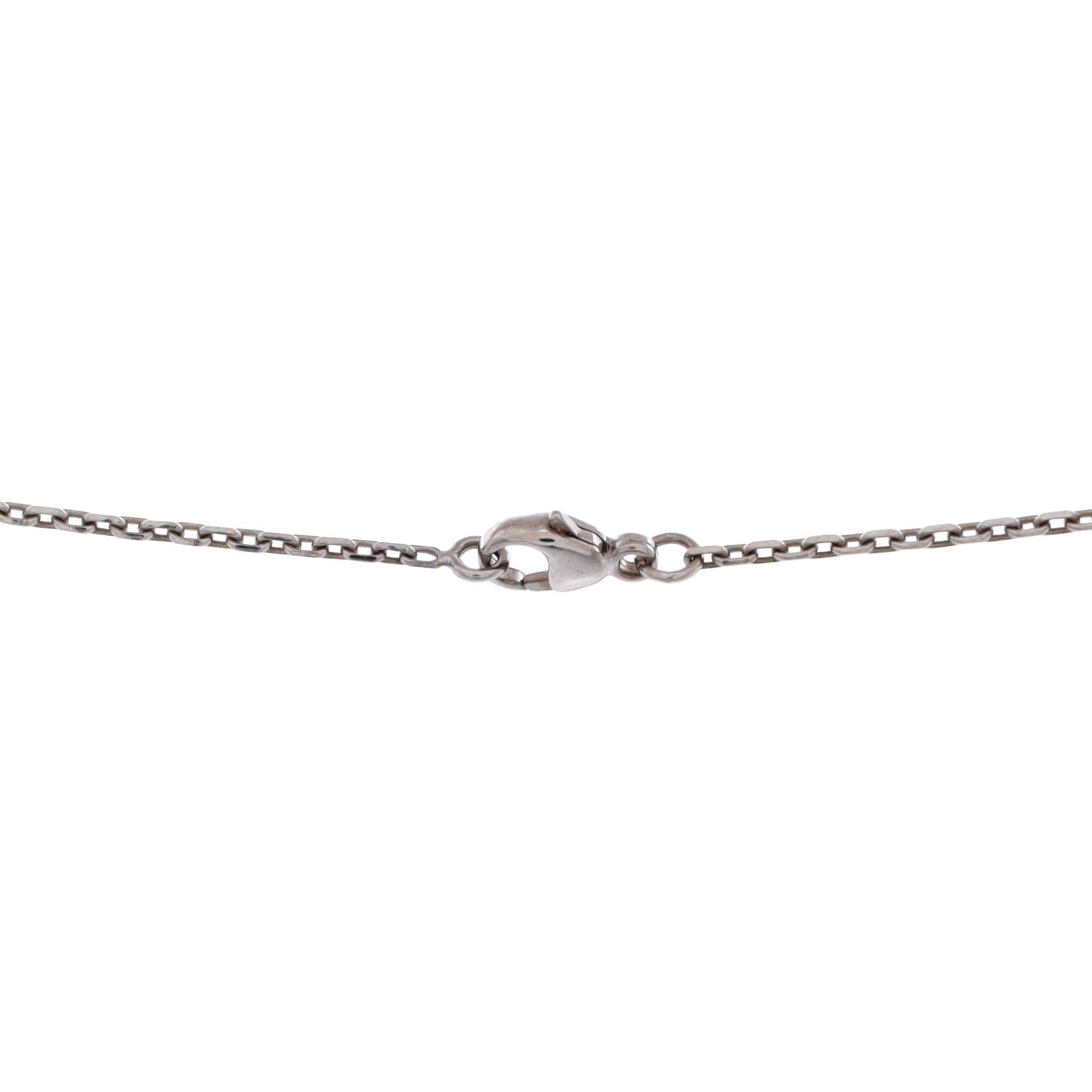 Pop H Pendant Chain Necklace Metal and Enamel, Alternate, color, Pink