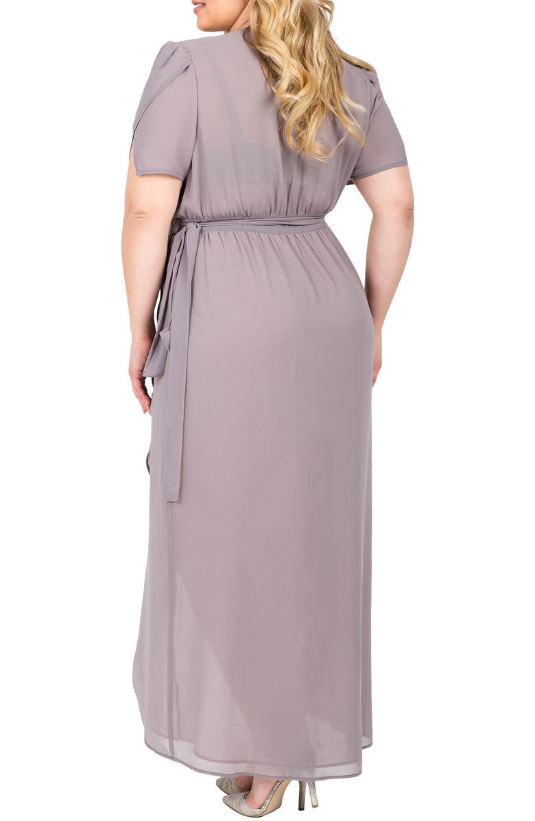 Standards & Practices Robin Wrap Maxi Dress, Alternate, color, Storm Grey