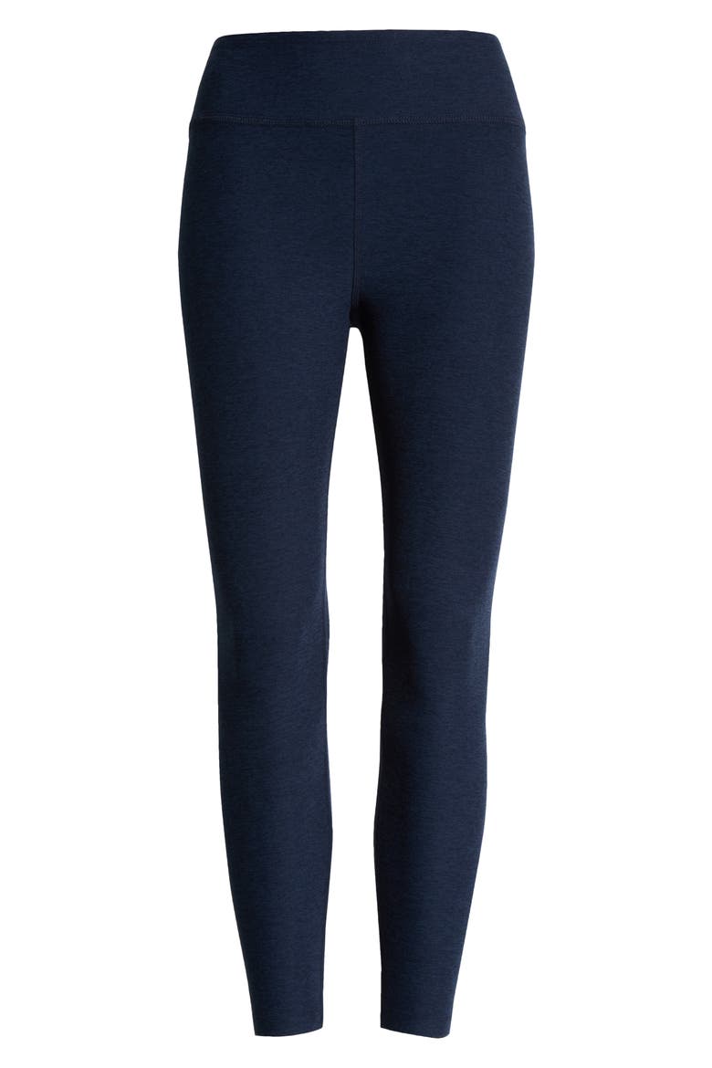 Space Dye High Waist Midi Leggings, Alternate, color, NOCTURNAL NAVY/ BALLET PINK
