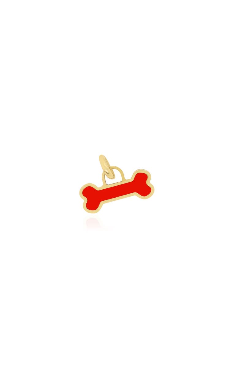 The Lovery Fine Jewelry Coral Bone Charm, Main, color, Coral
