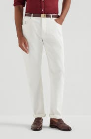 Brunello Cucinelli Garment-dyed denim trousers