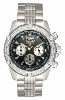 PLEIN SPORT Hurricane Bracelet Strap Chronograph Watch, 44mm