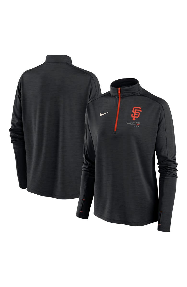 Nike Women's Nike Black San Francisco Giants Pacer Quarter-Zip Top, Main, color, Black