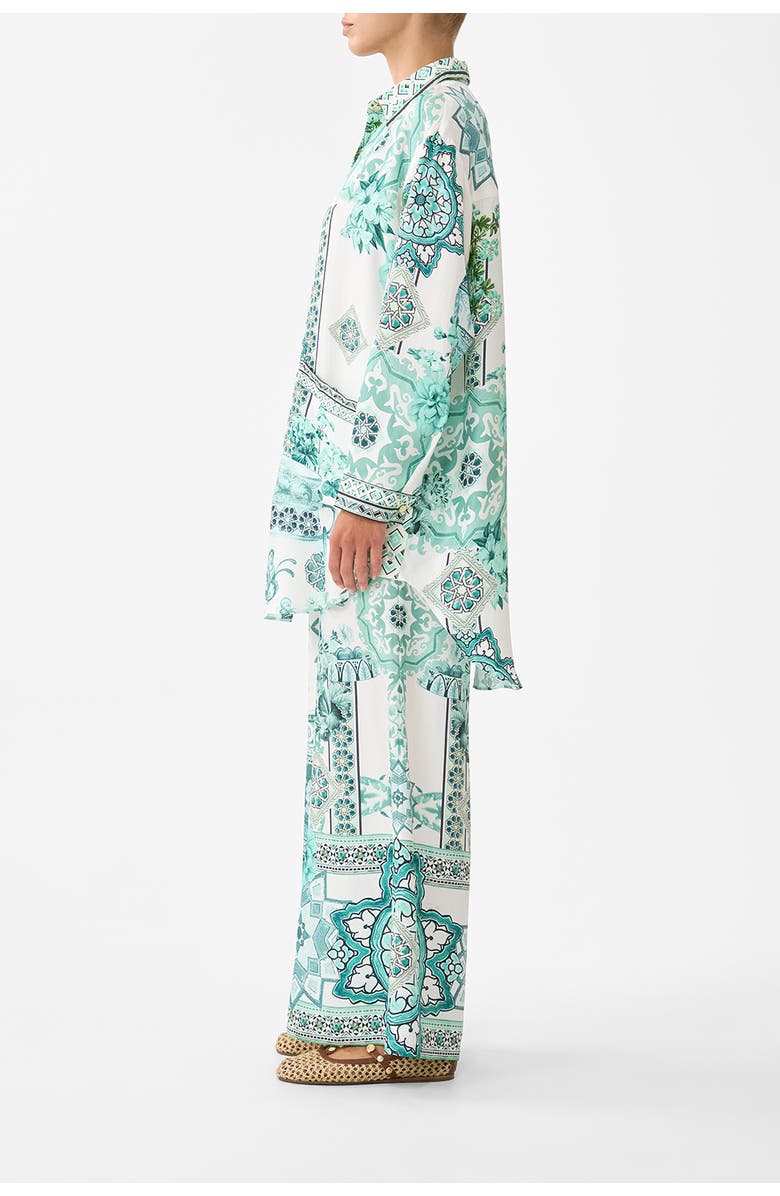 Camilla Shirt Tunic With Pockets, Alternate, color, Balearic Bebé