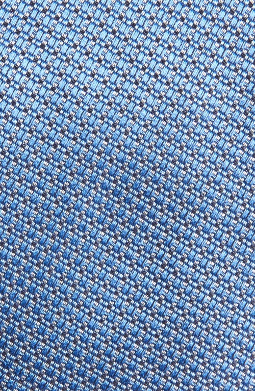David Donahue Jacquard Silk Tie In Blue