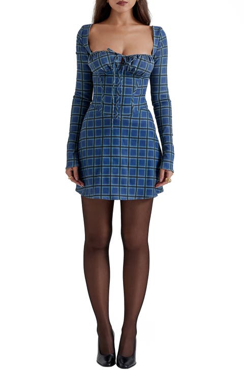 Malika Long Sleeve Cocktail Minidress
