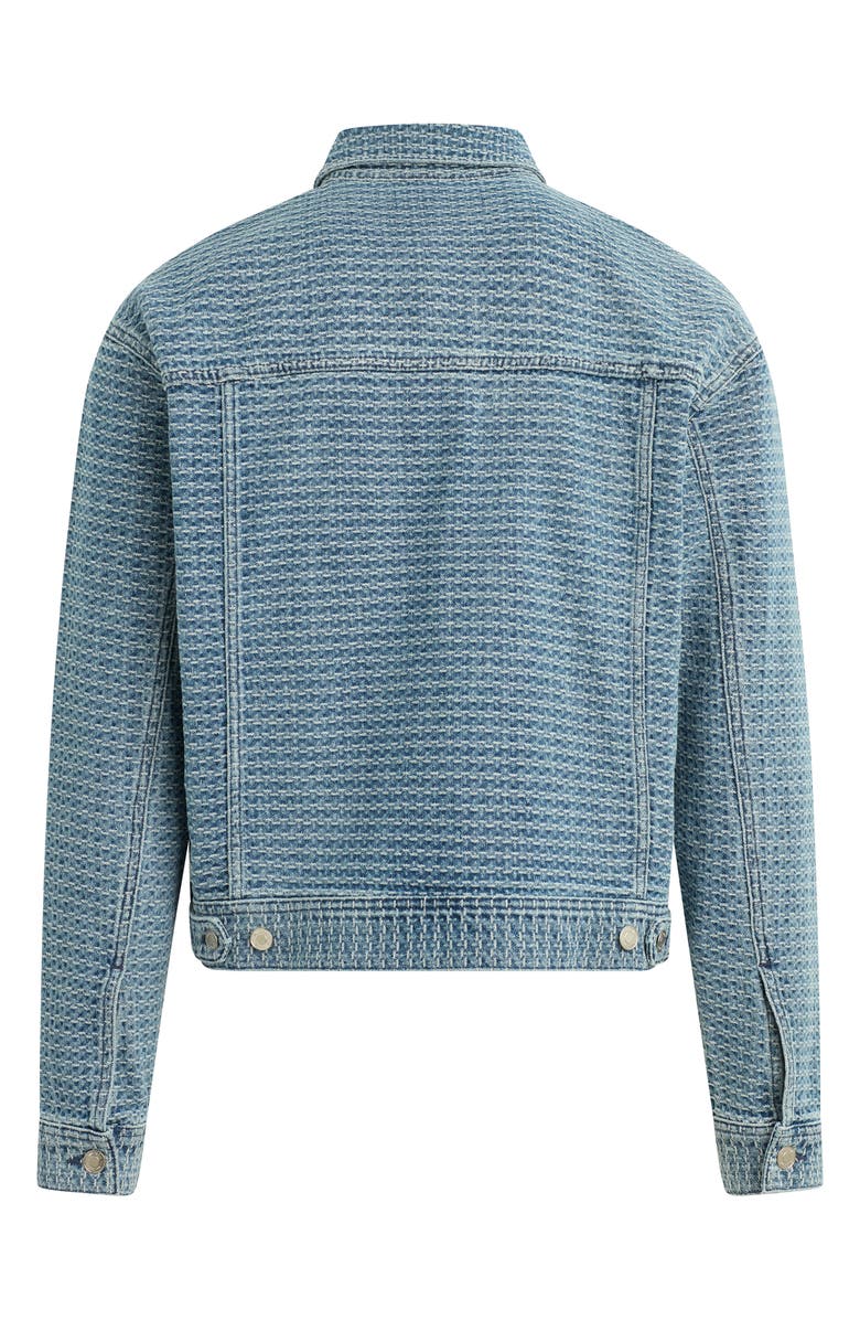Hudson Jeans Jacquard Trucker Jacket, Alternate, color, Jacquard Indigo