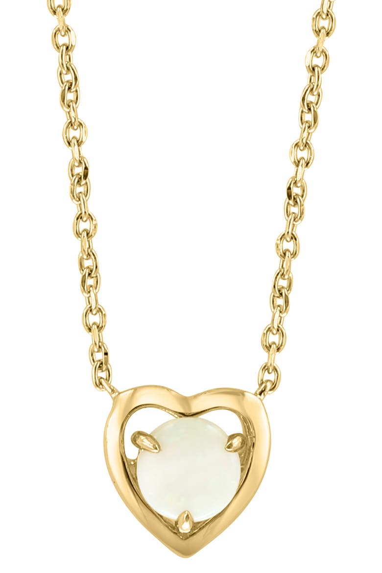 Opal Heart Pendant Necklace, Alternate, color, GOLD