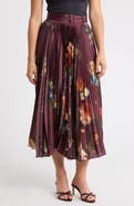 T Tahari Belted Pleated Midi Skirt