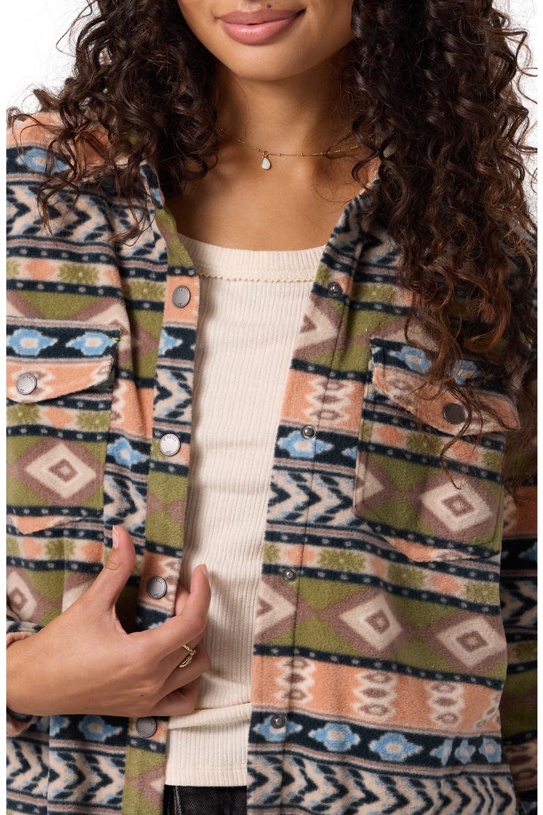 Zuma Print Superfleece Shirt Jacket, Alternate, color, MARTINI OLIVE